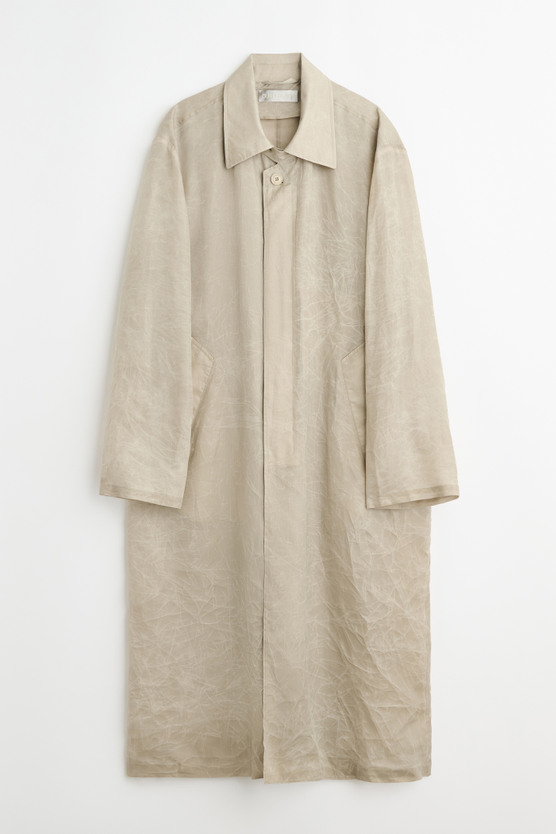 Our Legacy - Cloak Carcoat Ghost Grey Wax Dipped Cupro
