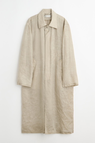 Our Legacy - Cloak Carcoat Ghost Grey Wax Dipped Cupro