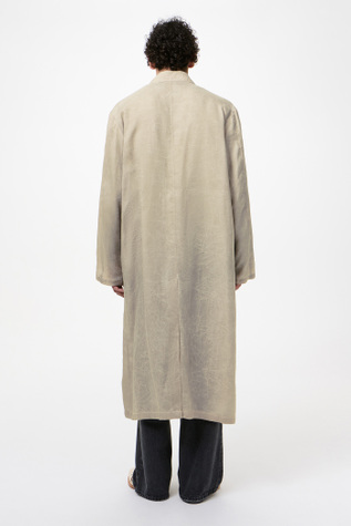 Our Legacy - Cloak Carcoat Ghost Grey Wax Dipped Cupro