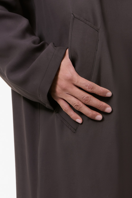Our Legacy - Cloak Carcoat Muted Lead Chalkskin Viscose