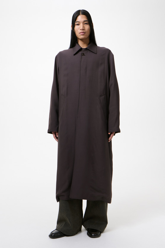 Our Legacy - Cloak Carcoat Muted Lead Chalkskin Viscose