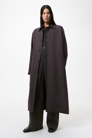 Cloak Carcoat Muted Lead Chalkskin Viscose