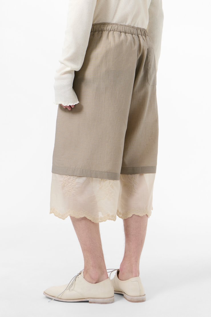 Our Legacy - Frill Short Hazel Grid Cloud Cotton Silk