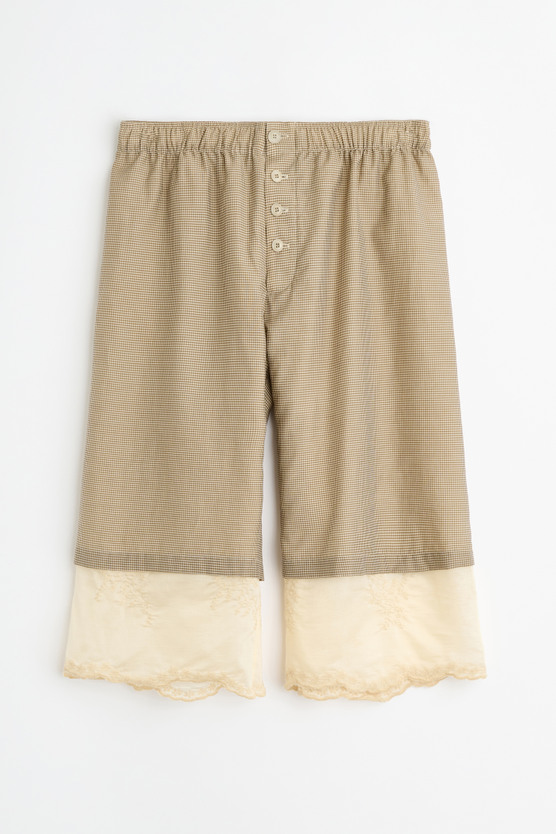 Our Legacy - Frill Short Hazel Grid Cloud Cotton Silk