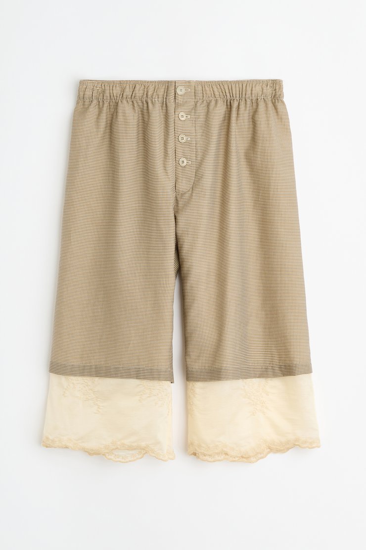 Our Legacy - Frill Short Hazel Grid Cloud Cotton Silk