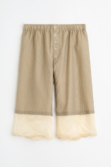 Our Legacy - Frill Short Hazel Grid Cloud Cotton Silk