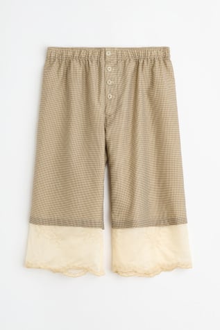Our Legacy - Frill Short Hazel Grid Cloud Cotton Silk
