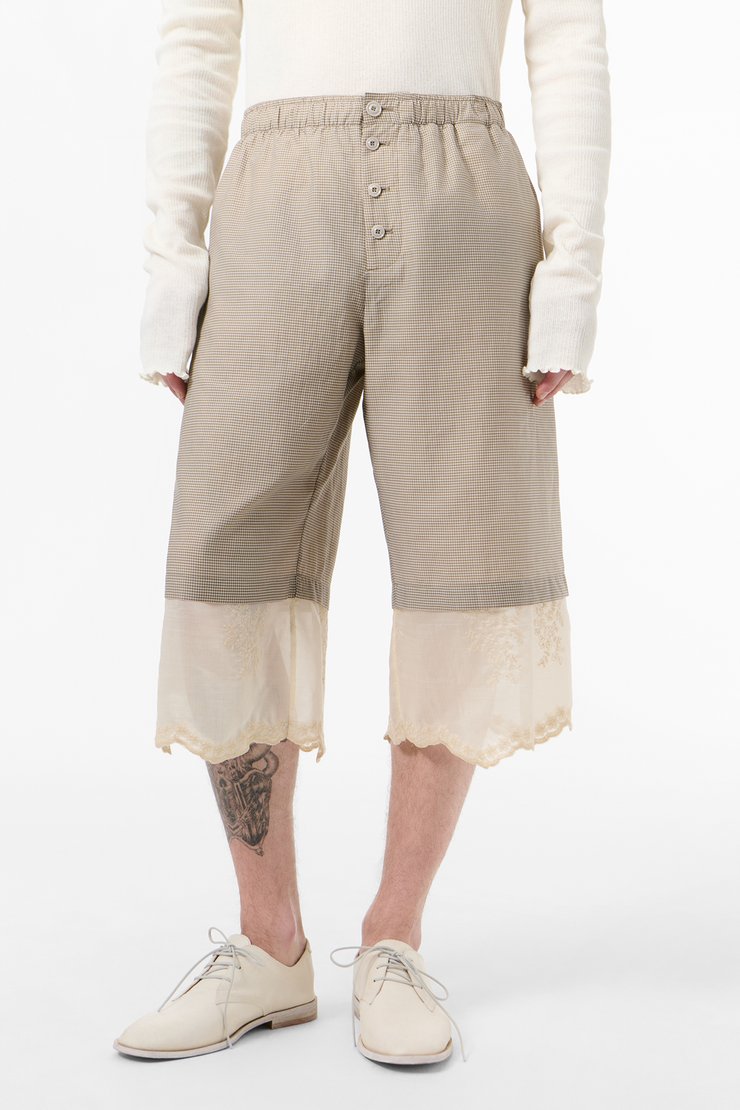 Our Legacy - Frill Short Hazel Grid Cloud Cotton Silk