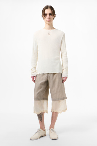 Our Legacy - Frill Short Hazel Grid Cloud Cotton Silk