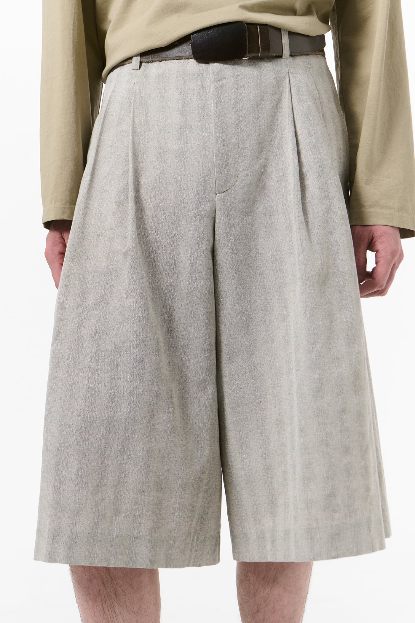 Our Legacy - Split Shorts Sage Trail Check Dryline Weave