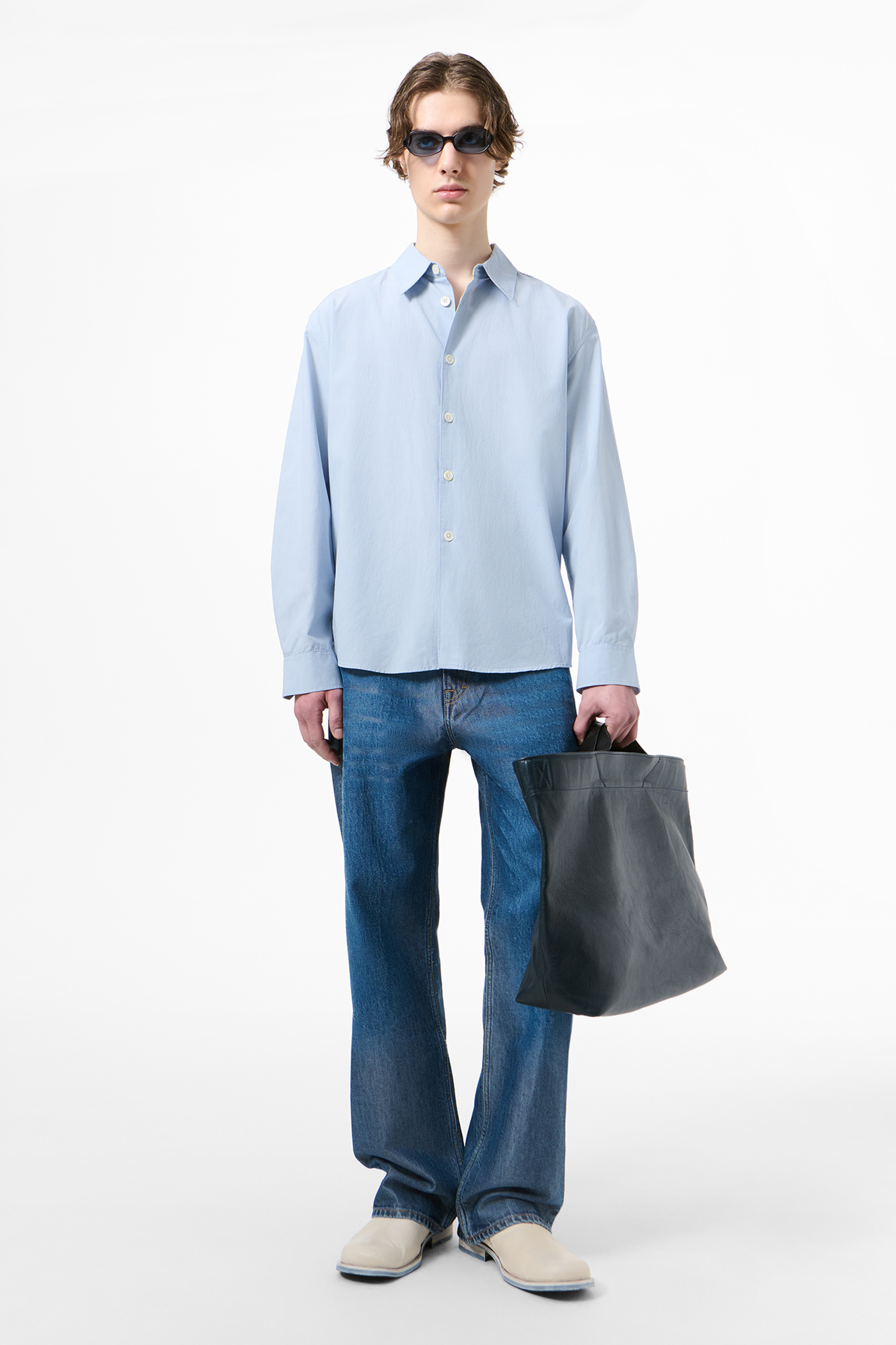 Our Legacy - Beyond Shirt Powder Blue Liquid Poplin