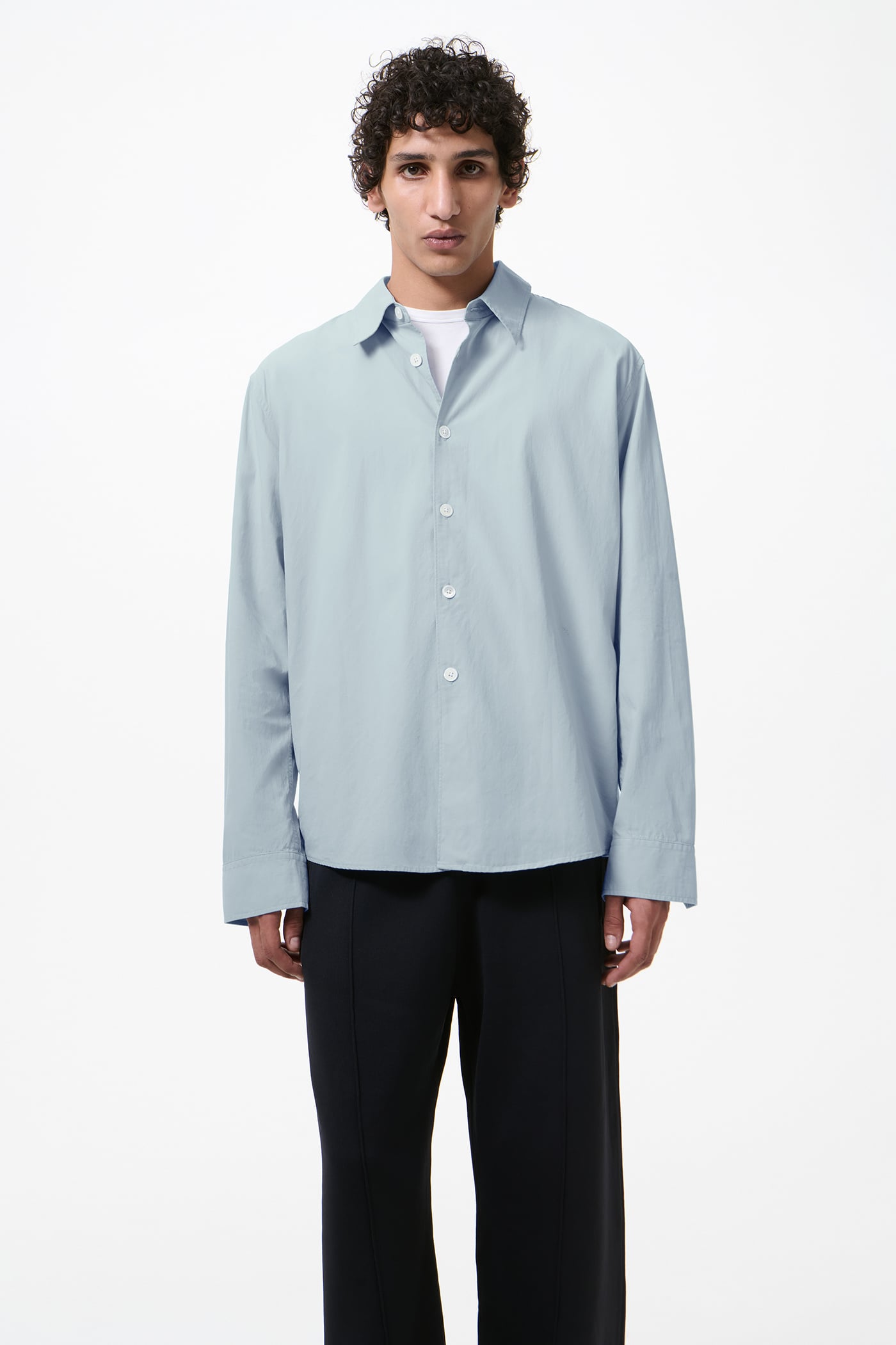 OUR LEGACY beyondシャツ ライトブルー 48 Our Legacy - Beyond Shirt Powder Blue Liquid Poplin