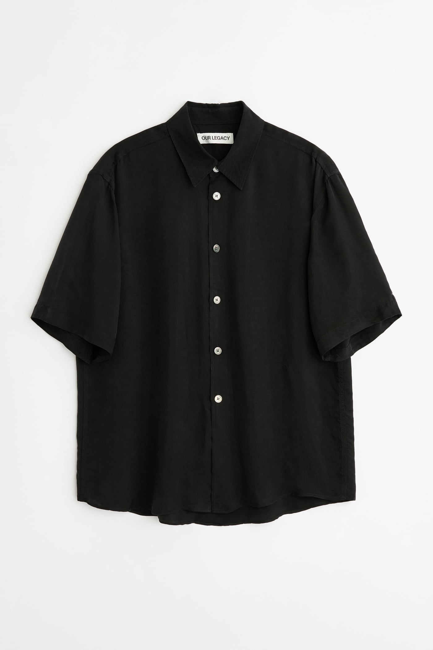 【OUR LEGACY】25SS BEYOND SHIRT 48 Our Legacy - Beyond Shirt Shortsleeve Char Black Dustveil Cupro