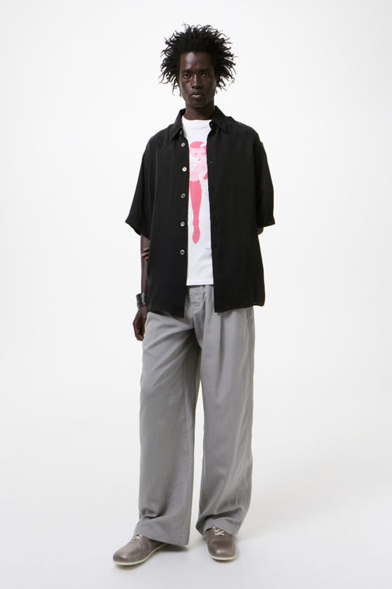 Our Legacy - Beyond Shirt Shortsleeve Char Black Dustveil Cupro