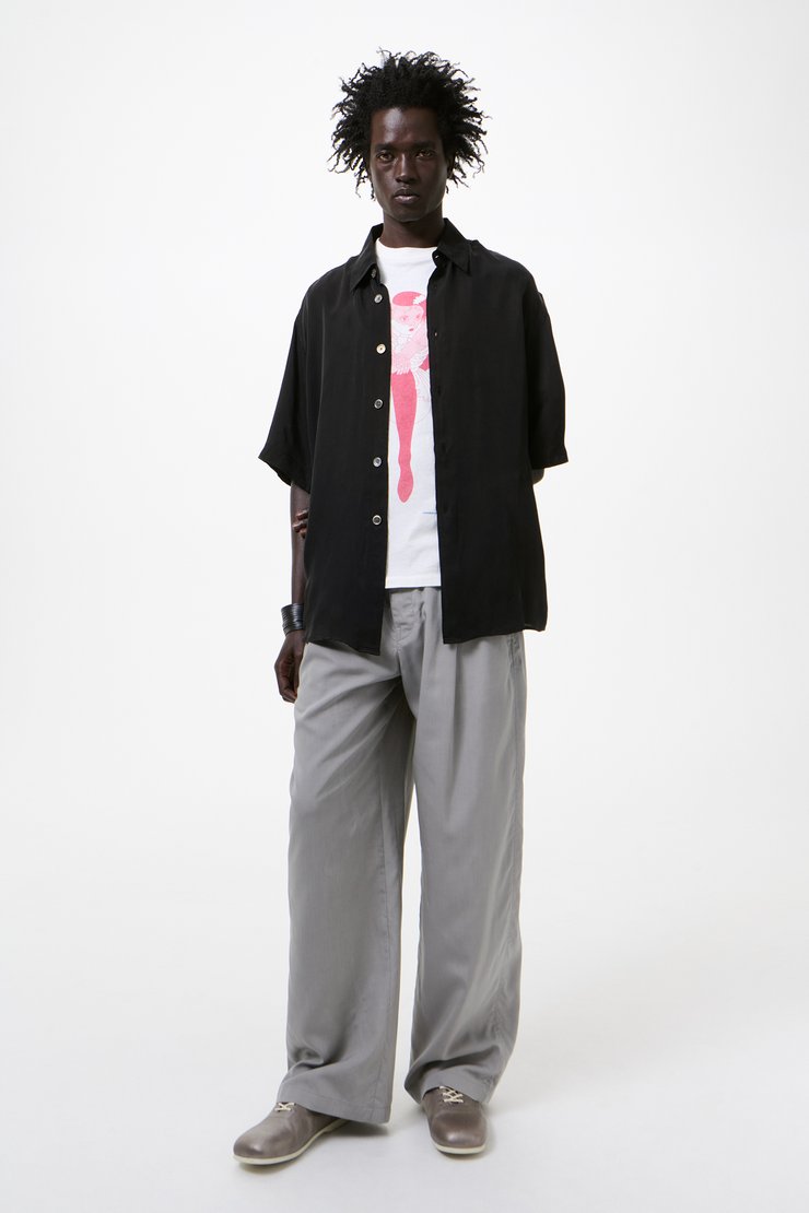 Our Legacy - Beyond Shirt Shortsleeve Char Black Dustveil Cupro