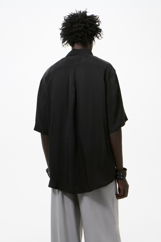 Our Legacy - Beyond Shirt Shortsleeve Char Black Dustveil Cupro