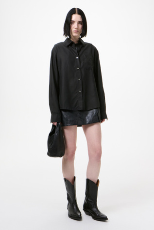 Forever Shirt Black Liquid Tencel