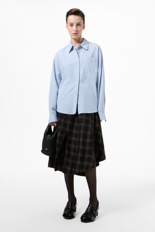 Forever Shirt Powder Blue Liquid Poplin