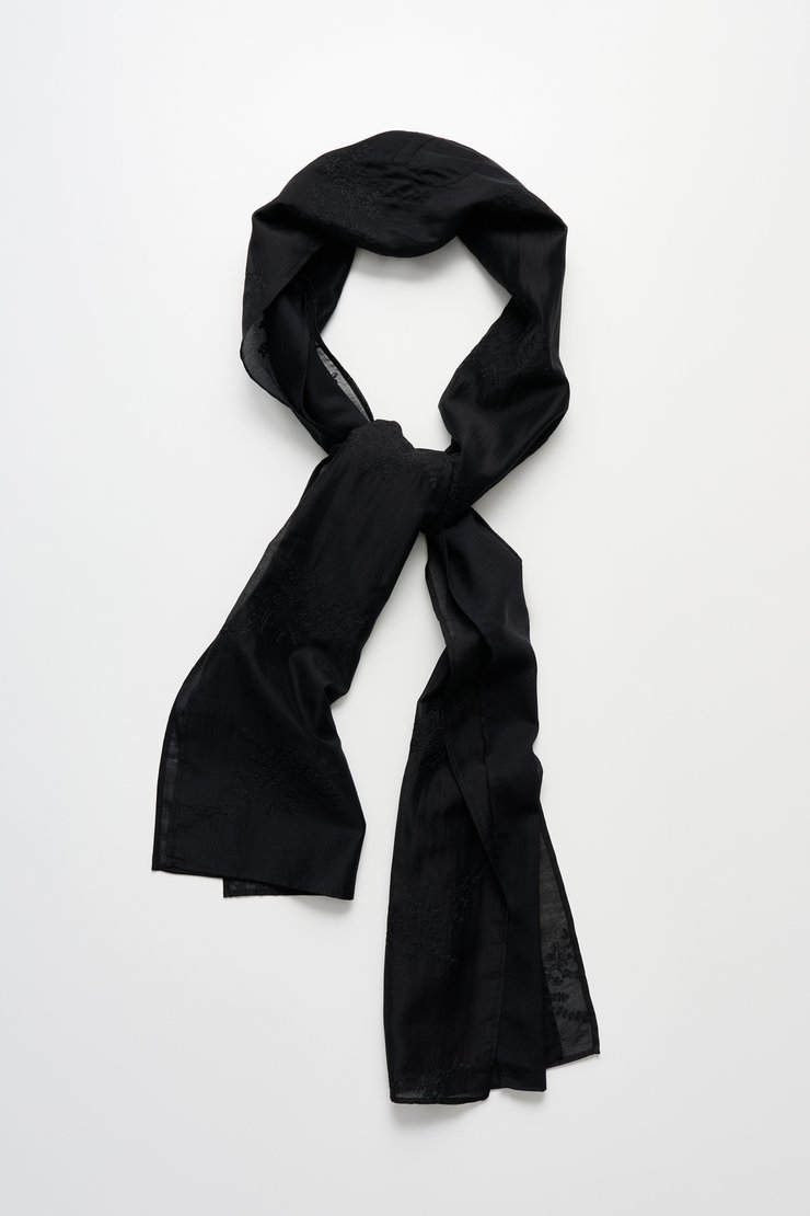 Our Legacy - Estate Scarf Black Fuzzy Alpaca