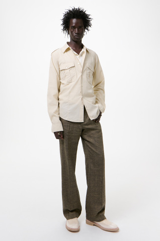 Lean Shirt Eggshell Plainview Cotton
