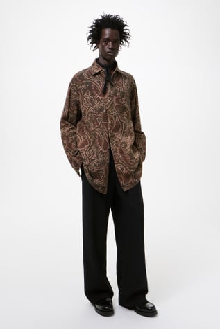 Vast Shirt Overdyed Snake Paisley Print