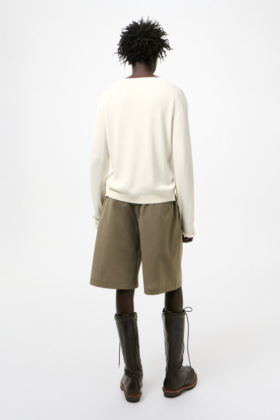 Our Legacy - Fine Henley Ivory Cotton Crepe