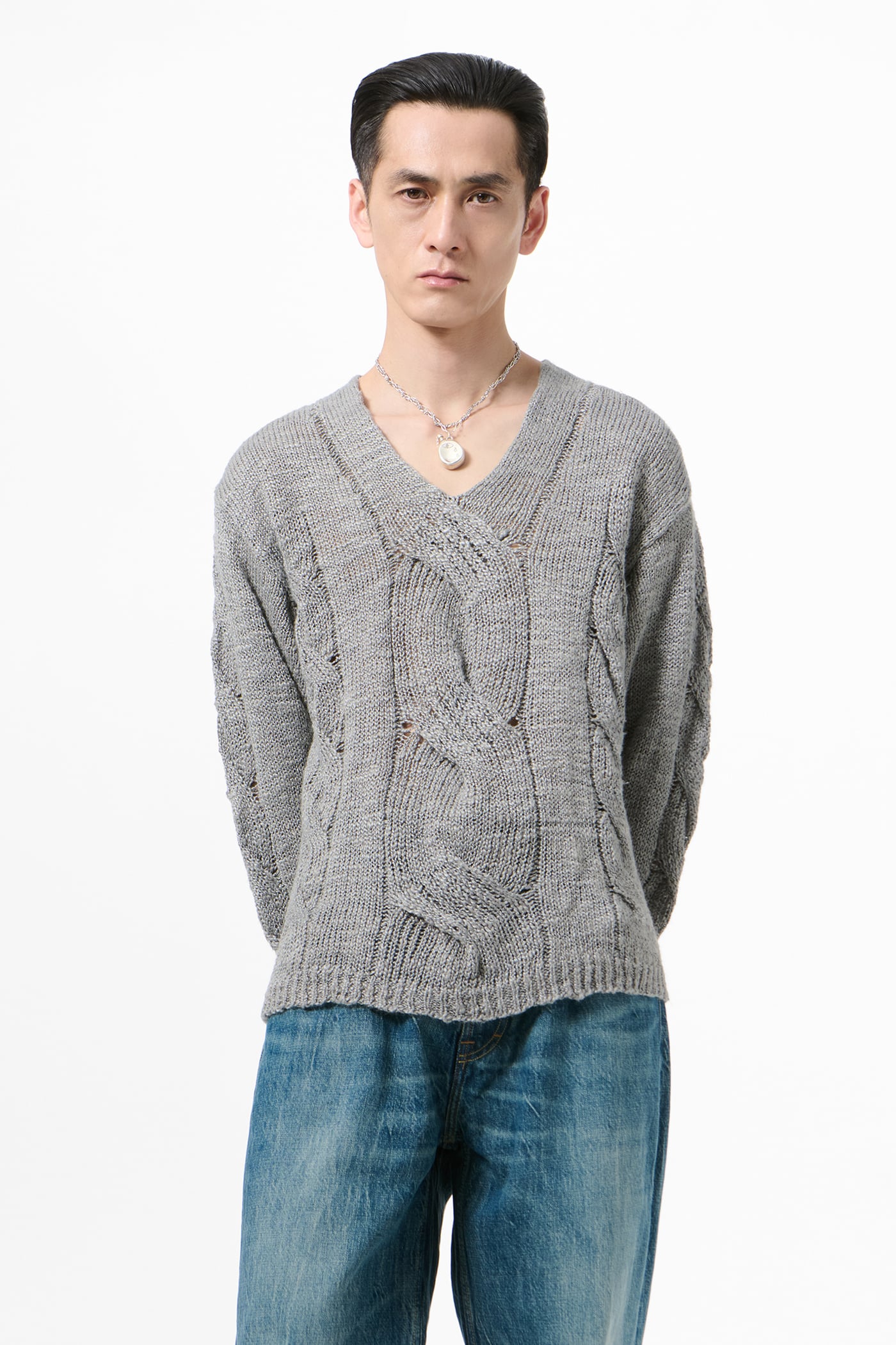 Our Legacy - Link V-Neck Tin Shifting Hemp Silk Cable