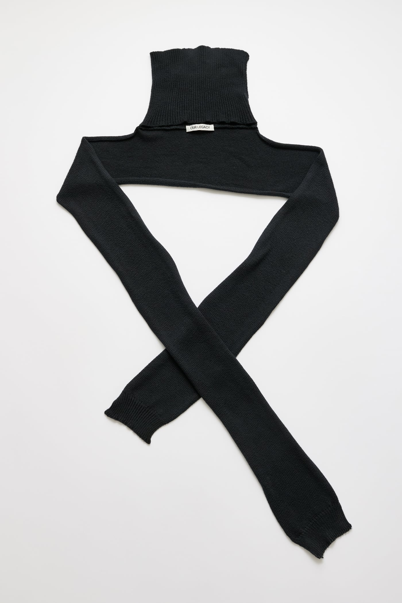 Our Legacy - Estate Scarf Black Fuzzy Alpaca