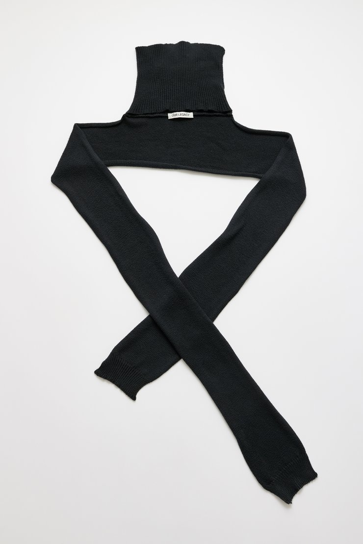 Our Legacy - Estate Scarf Black Fuzzy Alpaca