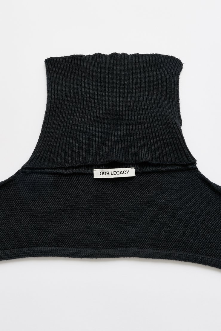 Our Legacy - Estate Scarf Black Fuzzy Alpaca