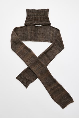 Mock Scarf Wathered Earth Handspun Silk