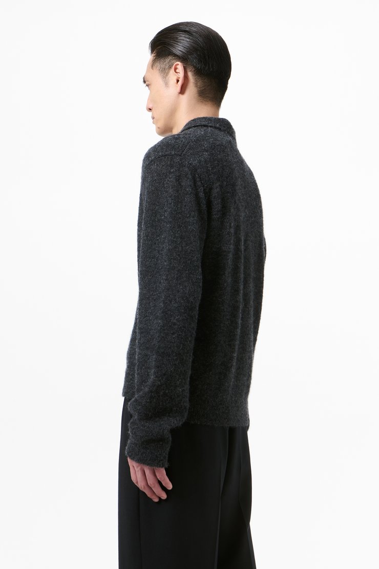 Our Legacy - Evening Polo Charcoal Melange Fuzzy Alpaca