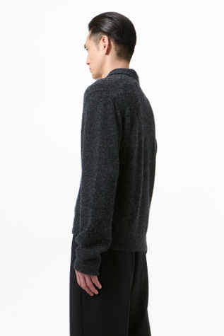 OURLEGACY EVENING POLO Camel 44 モーガン着用 Our Legacy - Evening Polo Charcoal Melange Fuzzy Alpaca