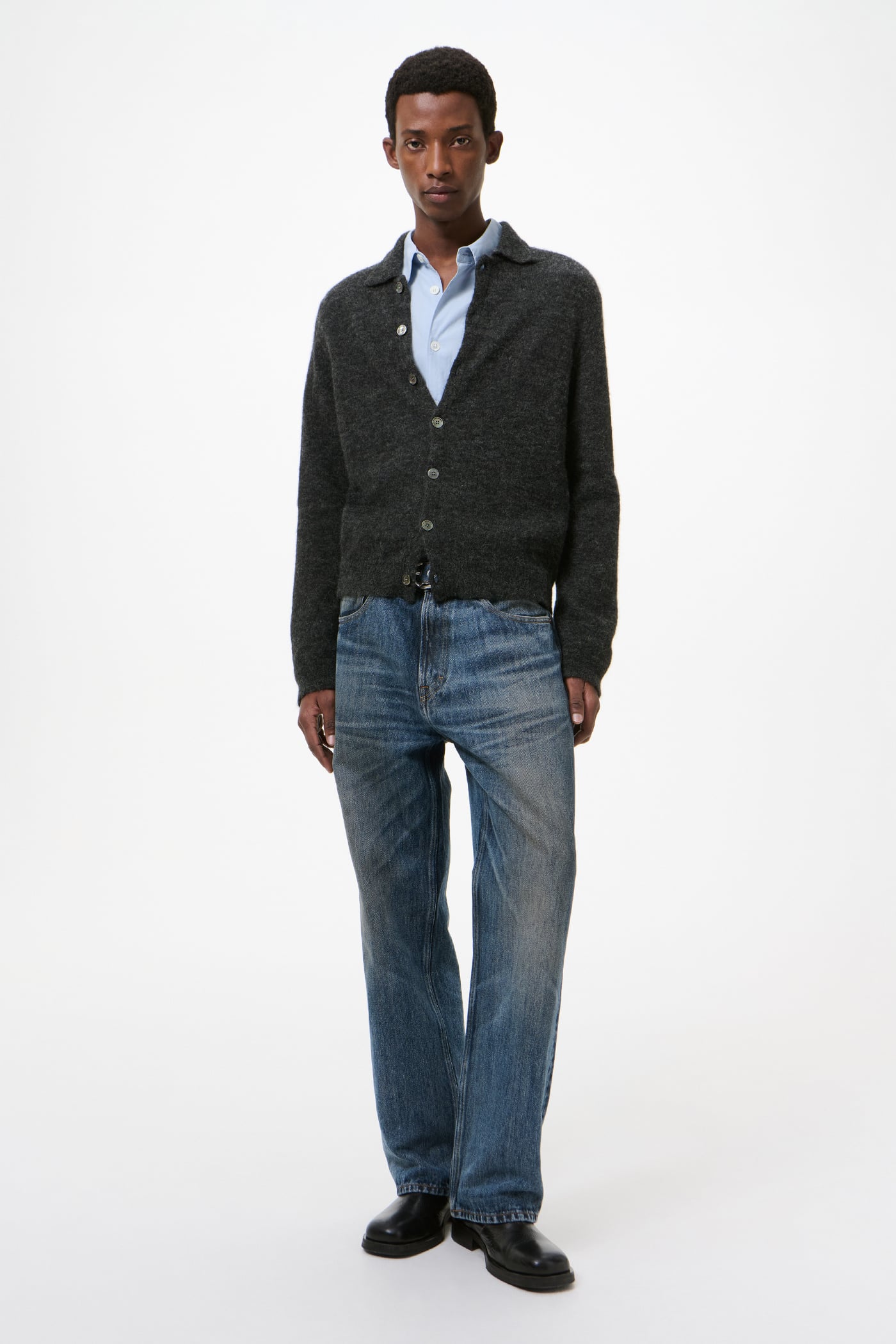 【Our Legacy】トップス OUR LEGACY EVENING POLO Our Legacy - Evening Polo Moss Green Fuzzy Alpaca