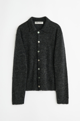 トップス OUR LEGACY EVENING POLO 24AW 44 xs Our Legacy - Evening Polo Smokey Brown Fuzzy Alpaca