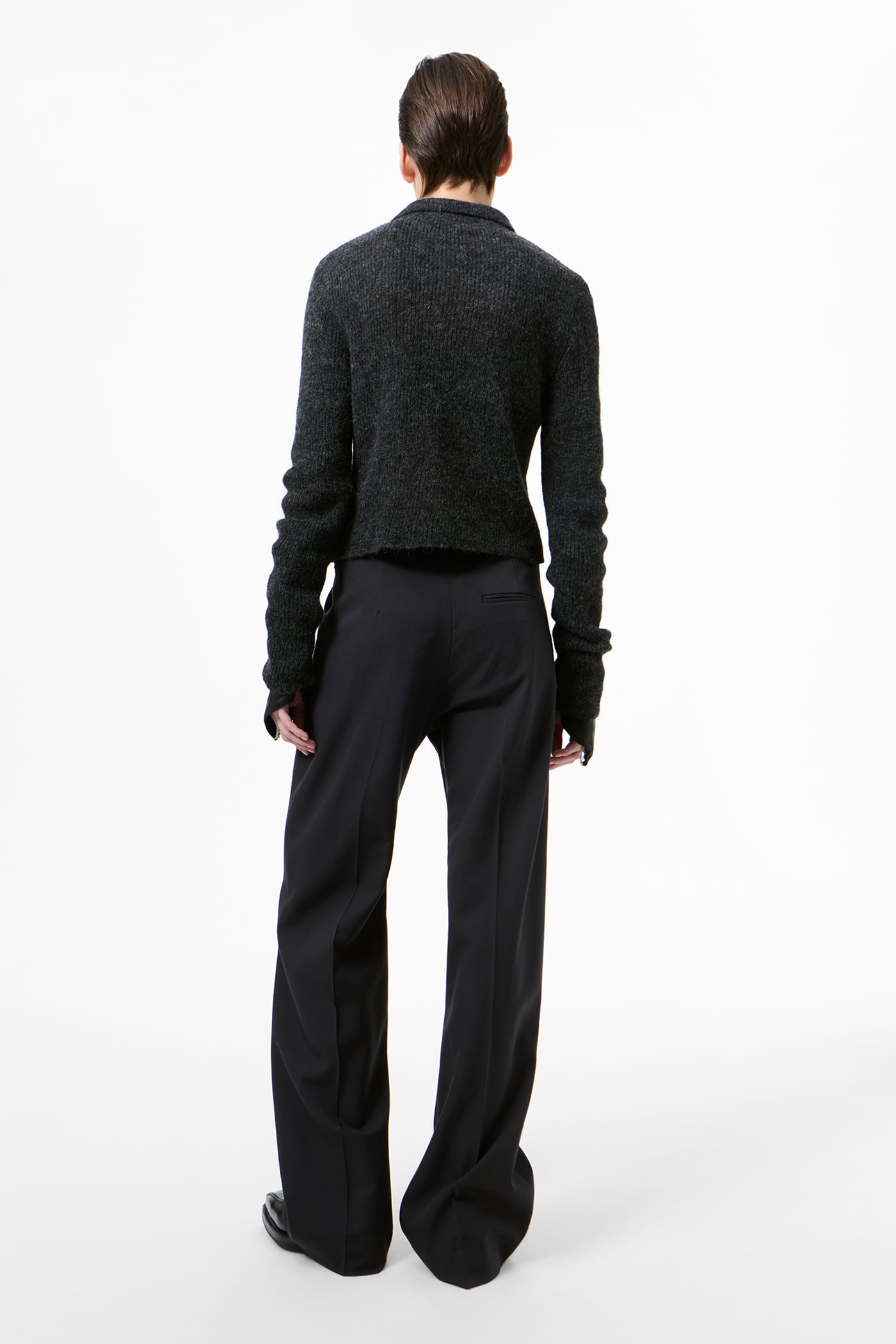 Our Legacy - Mazzy Polo Charcoal Melange Fuzzy Alpaca