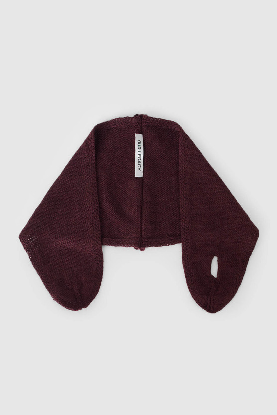 小物 OUR LEGACY MINIATURE SCARF 25SS Our Legacy - Miniature Scarf Cabernet Cyclone Linen