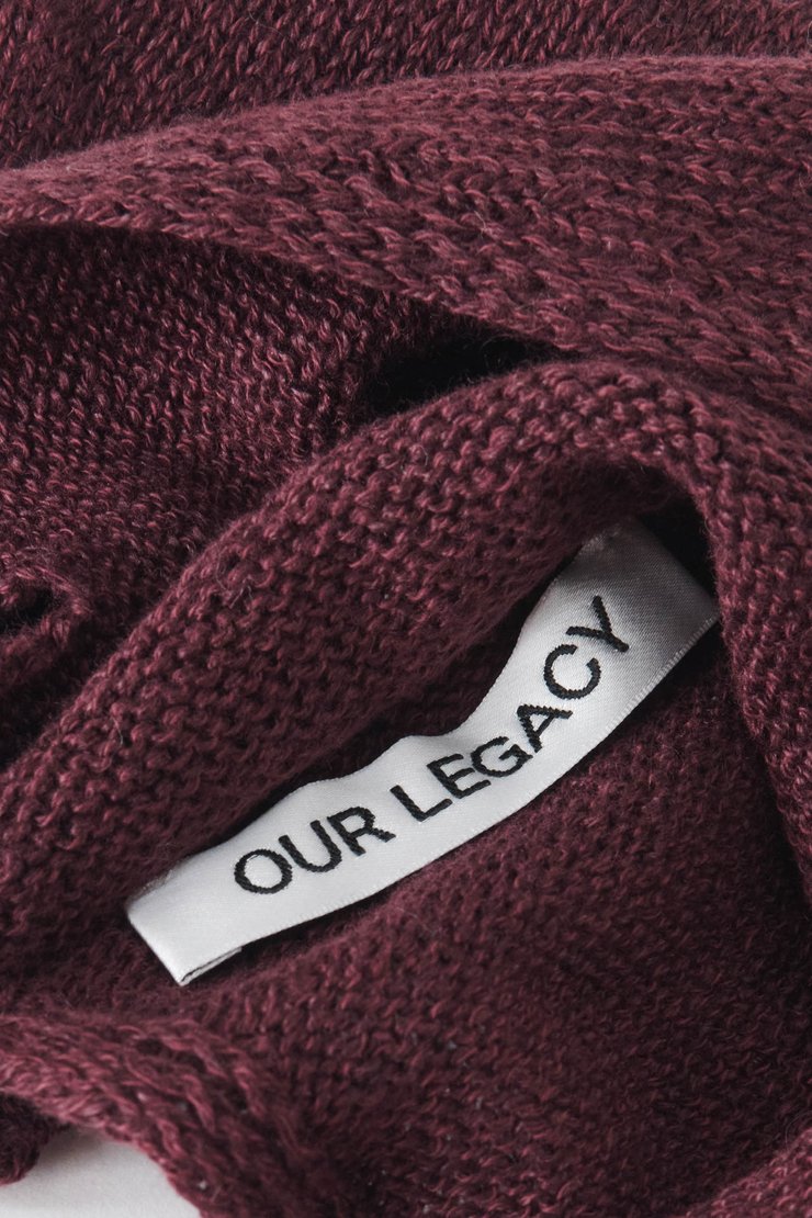 Our Legacy - Estate Scarf Black Fuzzy Alpaca
