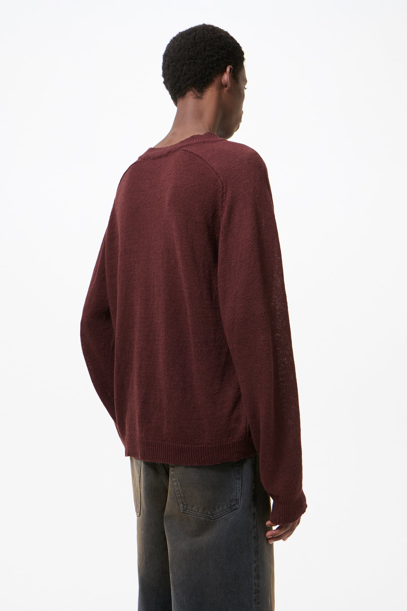 Our Legacy - Rue V-Neck Cabernet Cyclone Linen