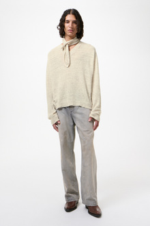 【OUR LEGACY】RUE V-NECK / Powder Blue OUR LEGACY: Blue Rue V-Neck Sweater | SSENSE