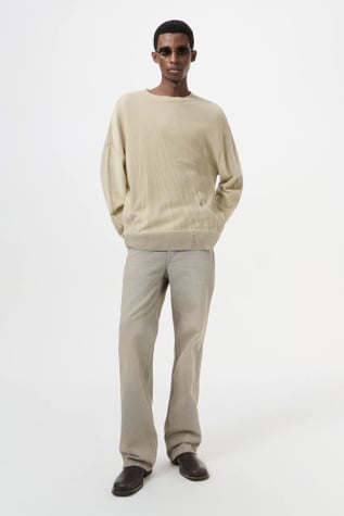 Slant Knit Moss Spray Dye Cherub Wool