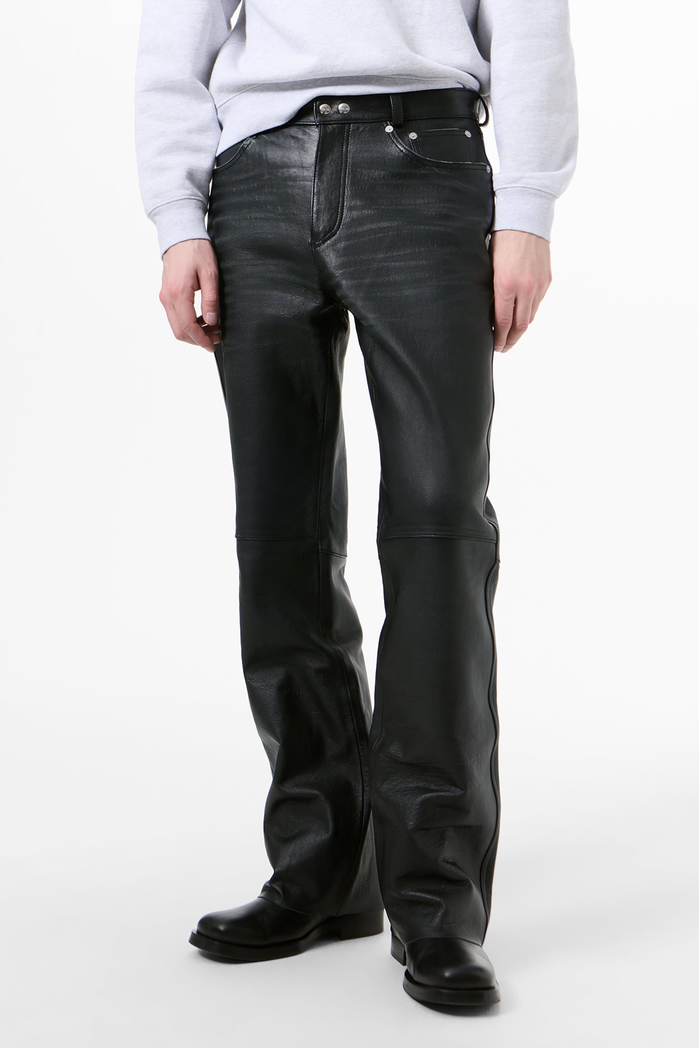OUR LEGACY CARLSON CUT トラウザー パンツ 28 Our Legacy - Carlson Cut Whisker Black Buffed Lambskin