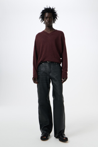 Carlson Cut Whisker Black Buffed Lambskin