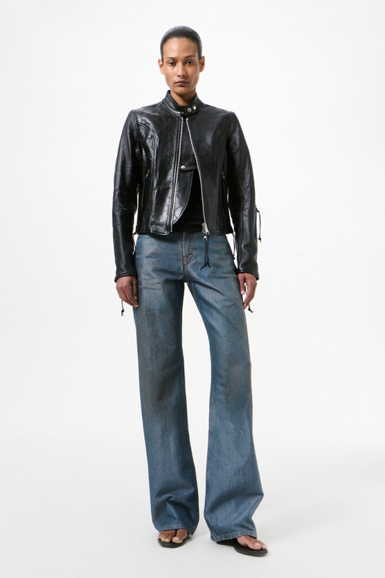 ourlegacy風 leather jacket Our Legacy - Yokai Jacket Whisker Black Buffed Lambskin