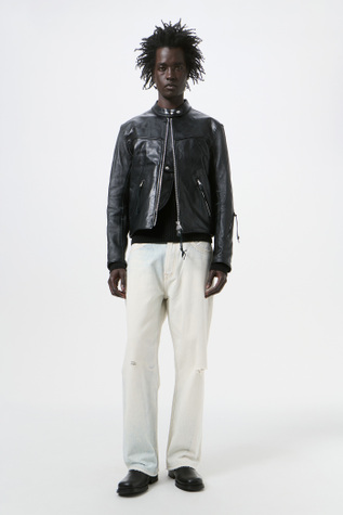 Yurei Jacket Whisker Black Buffed Lambskin