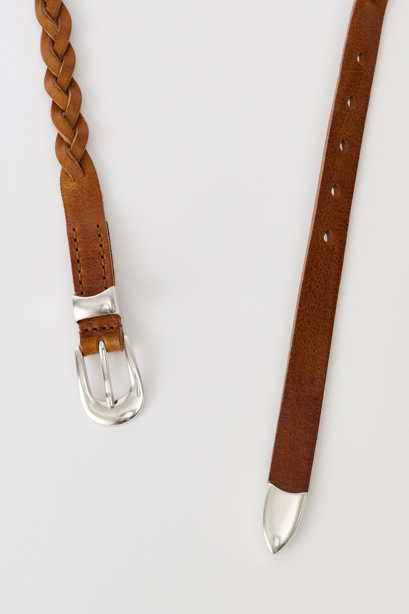 Our Legacy - 2 cm Braided Belt Cognac Leather