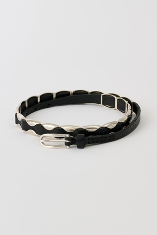 Billow Belt Oily Black Leather