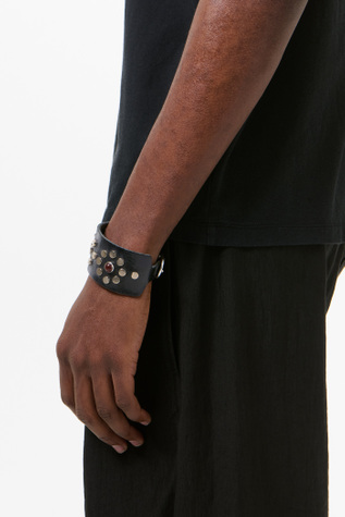 Our Legacy - Blossom Bracelet Flecking Black Leather
