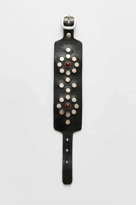 Our Legacy - Blossom Bracelet Flecking Black Leather