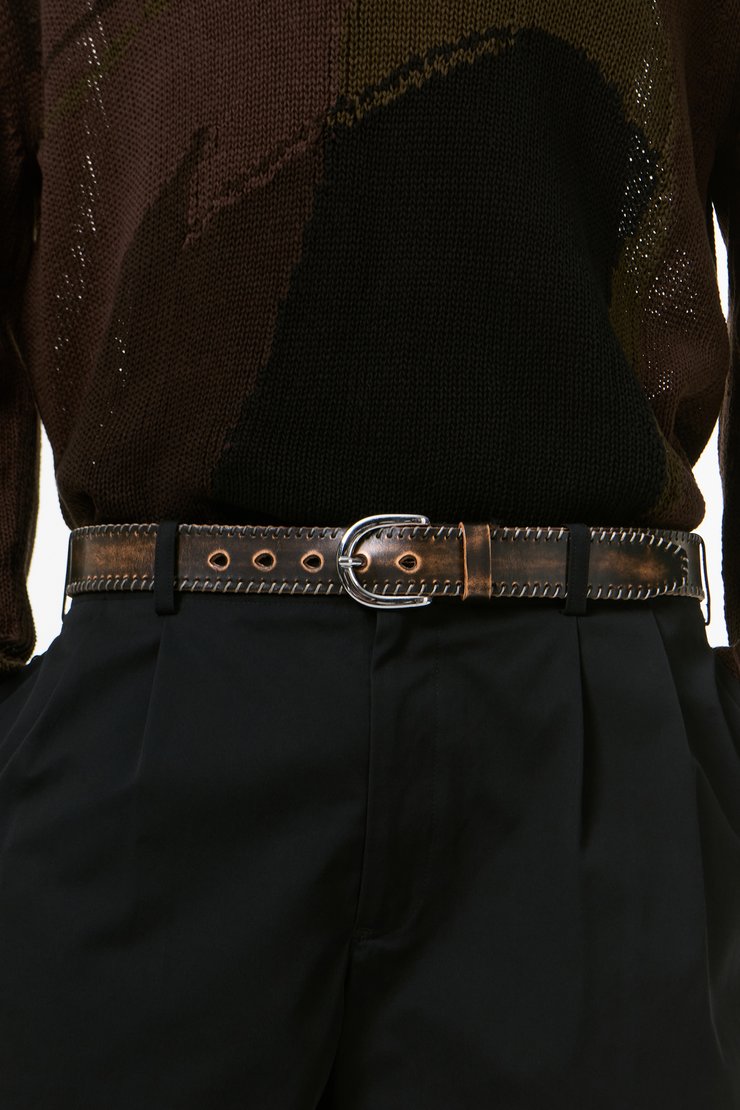 Our Legacy - Split Belt Oily Brown Leather